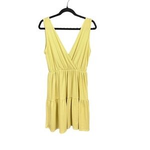 NWOT Caution To the Wind Textured Double V-Neck Dress Size L